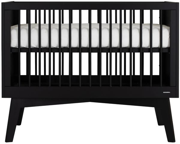 Kidsmill Sixties Kinderbett Schwarz Matt 60 x 120 - Material: MDF / Spanplatte - Babypark. de