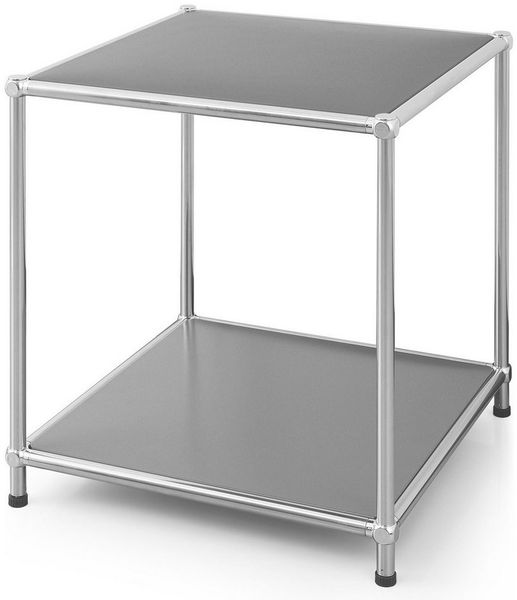 Floordirekt Standregal Concept Epure MK-012 Metallregal, B40 × T40 × H46 cm, diverse Farben, modular, Beistelltisch mit offenen Ablagen, verchromtes Metallgestell, zeitlos