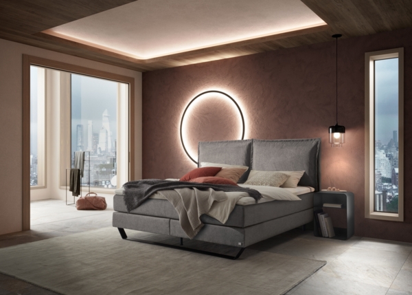 Celina Boxspringbett schwarz Polyester/Polyamid/Viskose 203cm x 172cm x 128cm Bild 2