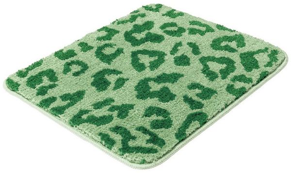 OTTO home Badematte Anna Leo, Badvorleger, Badezimmer Teppich, Duschvorleger, Höhe 15 mm, rutschhemmend beschichtet, schnell trocknend, fußbodenheizungsgeeignet, Polyester, rechteckig, mit Animal Print, modernes Muster, Leo, weich Bild 2