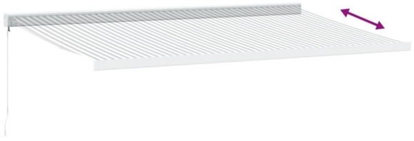 vidaXL Markise Einziehbar Anthrazit und Weiß 5x3 m Stoff und Aluminium 3216127 Bild 4