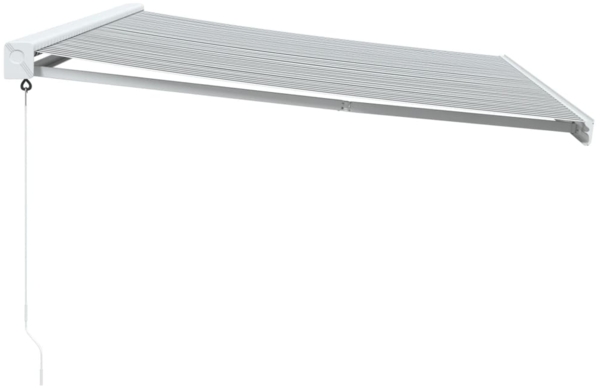 vidaXL Markise Einziehbar Anthrazit und Weiß 5x3 m Stoff und Aluminium 3216127 Bild 3