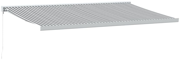 vidaXL Markise Einziehbar Anthrazit und Weiß 5x3 m Stoff und Aluminium 3216127 Bild 1