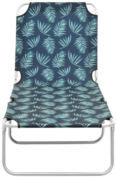 vidaXL Klappliege Stahl und Stoff Blattmuster 310331