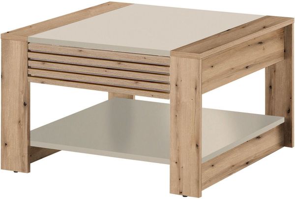 Stolkom Sp.z.o.o. Couchtisch Feli Couchtisch B/H/T 70x42x70 cm (1-St), MDF, fest verleimten Stäbchen