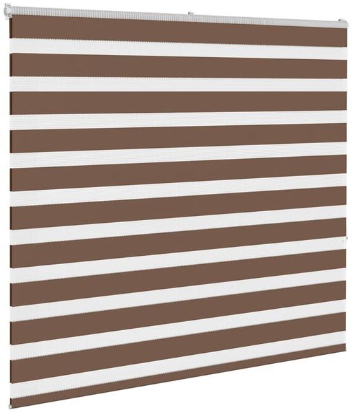 vidaXL Doppelrollo Braun 160x150 cm Stoffbreite 155,9 cm Polyester 4014351 Bild 3