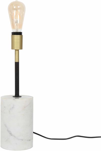 Stehlampe Caramia 287 Weiß / Messing / Schwarz
