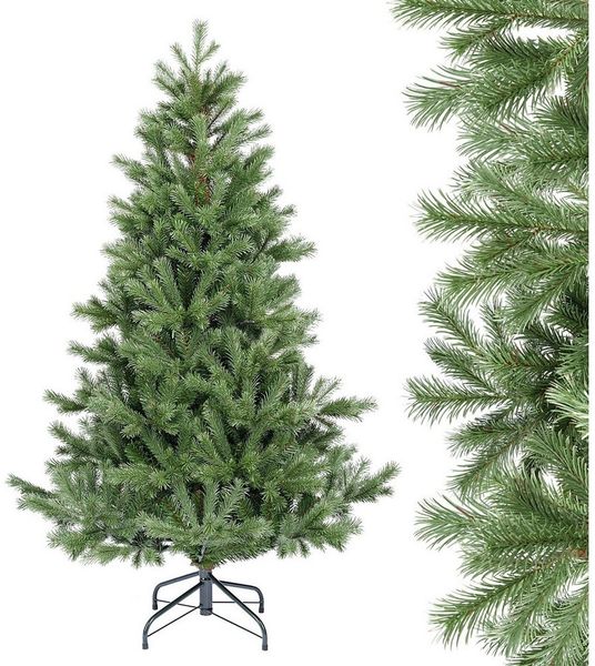 Salcar Künstlicher Weihnachtsbaum Weihnachtsbaum Künstlich mit Christbaumständer Tannenbaum Christbaum, 180 cm Weihnachtsbaum, 1252 Zweige (806 PE + 446 PVC), ca. 65 % PE