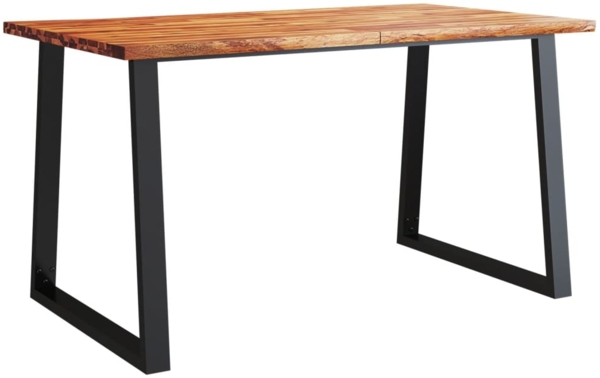 vidaXL Esstisch Baumkante 140x80x75 cm Massivholz Akazie 353289