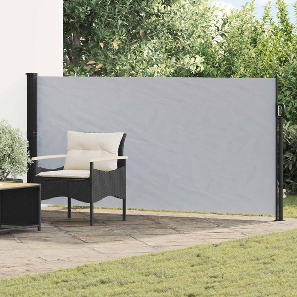 vidaXL Ausziehbares Seitenmarkise Grau 600 x 140 cm Polyester 42035512