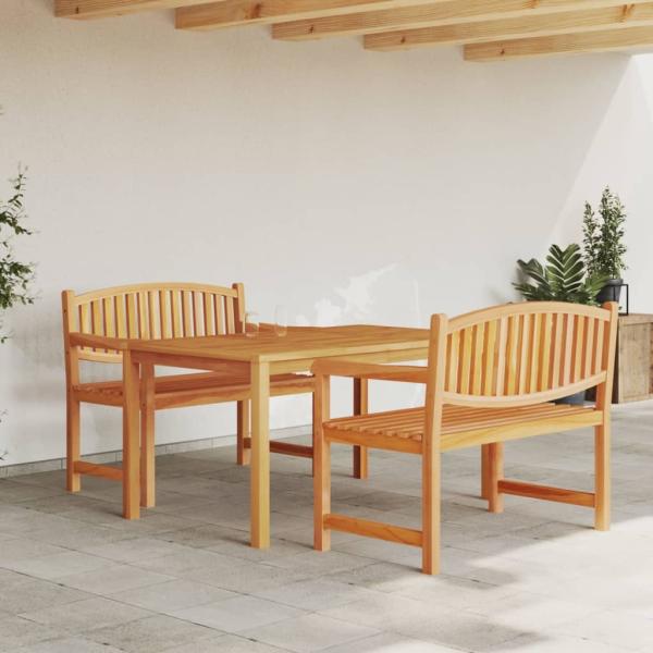 vidaXL 3-tlg. Garten-Essgruppe Massivholz Teak 3157940