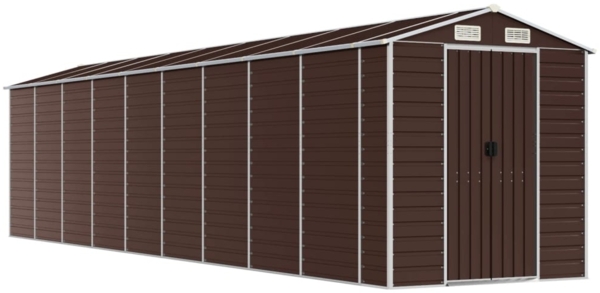 vidaXL Gerätehaus Braun 191x810x198 cm Verzinkter Stahl 3188272