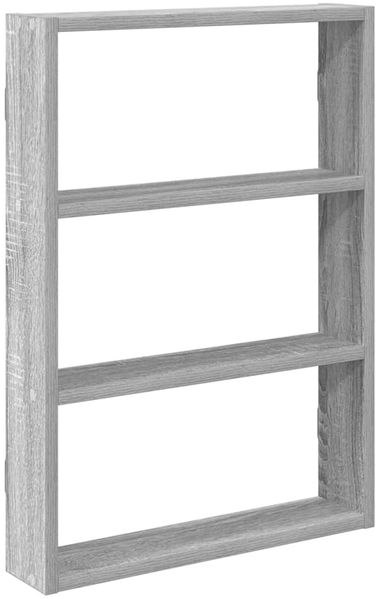 Wandregal, Hängeregal Grau Sonoma 43x9x60 cm Holzwerkstoff de6059