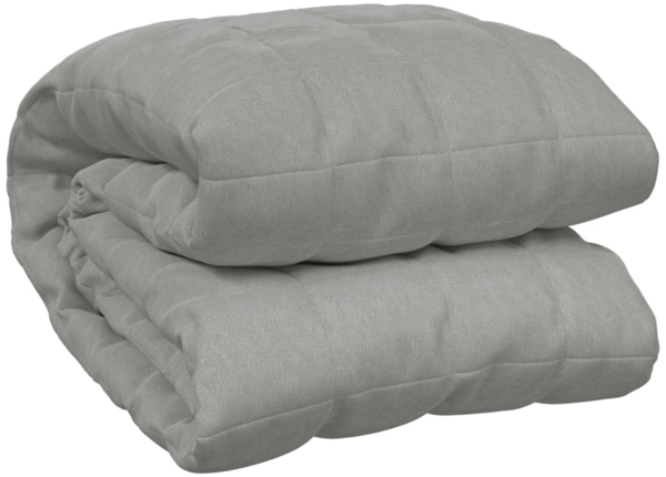 vidaXL Gewichtsdecke Stoff, 1 x Gewichtsdecke, Hellgrau, 200x225 cm, Baumwolle, 9 kg