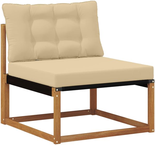 vidaXL Outdoor-Sofagarnitur mit Kissen 6 pcs Natur und Beige 3381241 Bild 3