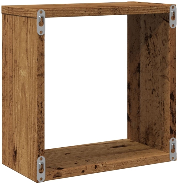 vidaXL Würfel-Wandregale 6 Stk. Altholz-Optik 30x15x30 Holzwerkstoff 856578 Bild 6