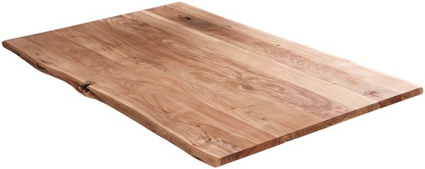 Tischplatte Baumkante massiv Akazie natur 180 x 90 ZUERICH 76629847
