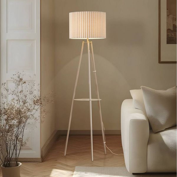 Lindby Stehlampe Libbie, Creme IP20, 1 x 15 W LED