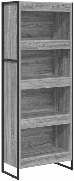 Bücherregal | Standregal Graues Sonoma 80 x 30 x 155 cm Holzwerkstoff