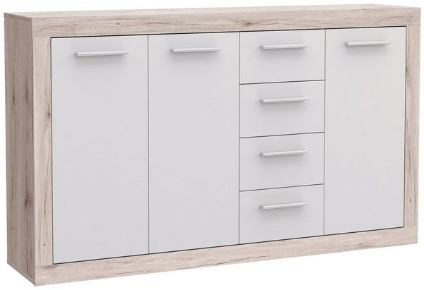 Newroom Kommode Toshio, Kommode Sandeiche Modern Sideboard Highboard Wohnzimmer