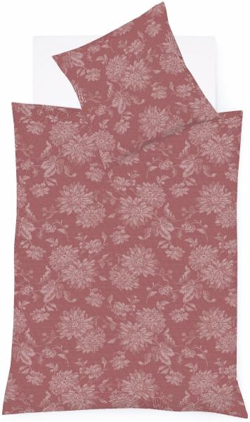 Fleuresse Lech Edelflanell Bettwäsche 200x220 Blumen rot 604109-4