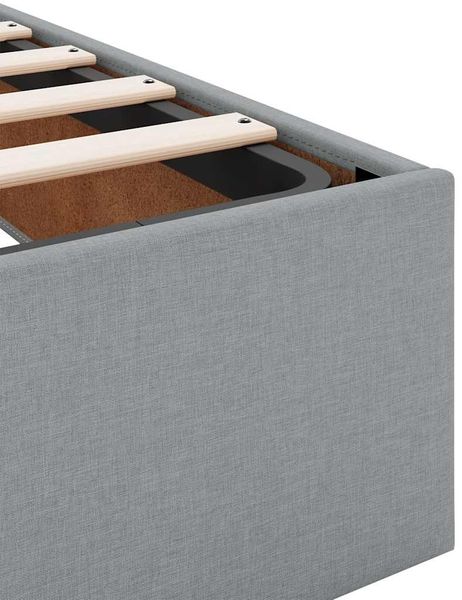 vidaXL Ottoman-Bett mit Matratze Hellgrau 120x190 cm Stoff 3311092 Bild 12