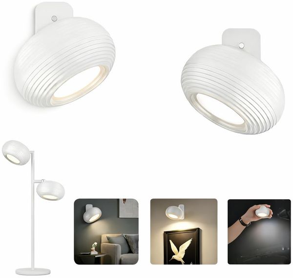LuminexDesigns Akku Wandleuchte Innen Kabellos 2-in-1 als Wandlampe & Tischlampe – Magnetisch, USB Ladefunktion, Touch Dimmbar – Moderne LED Wandlampe für Wohnzimmer, Schlafzimmer, Flur