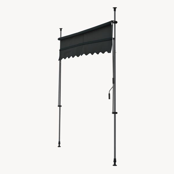 Klemmmarkise Stem 200x120x220-309 cm Schwarz [pro. tec] Bild 6