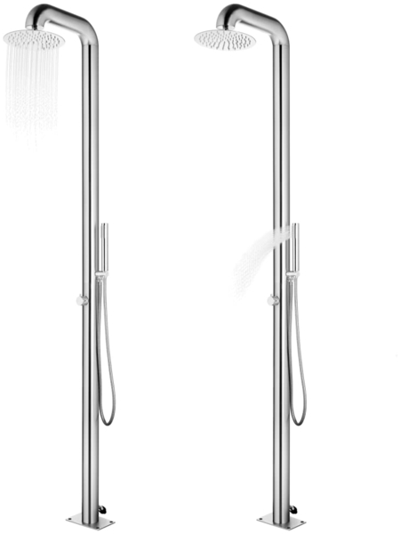 vidaXL Gartendusche 225 cm Edelstahl 315941