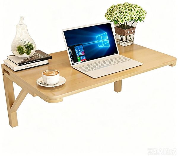 TUWENA Klapptisch Wandklapptisch Aus Massivholz, Klapptisch Schwimmender Schreibtisch, Für Küche, Arbeitszimmer und Heimbüro – robustes einfache Installation