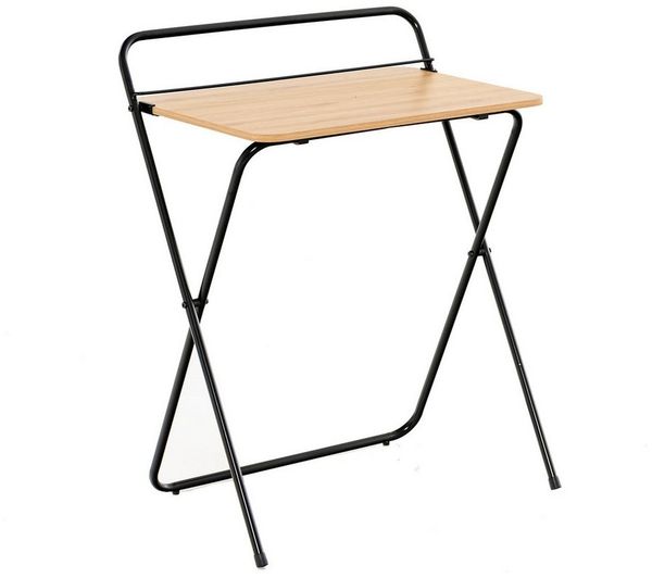 COSTWAY Computertisch, 60cm Schreibtisch Klappbar, mit Tablethalterung Metall