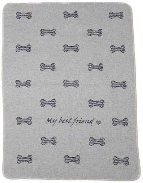 DAVID FUSSENEGGER Tierdecke Hundedecke 'my best friend/Knochen allover'