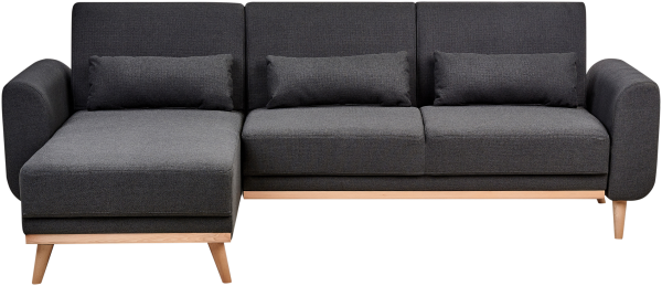 Ecksofa OLLSTA Schwarz Stoff