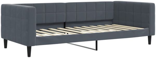 vidaXL Tagesbett Ausziehbar mit Matratzen Dunkelgrau 100x200 cm Samt 3196723 Bild 4