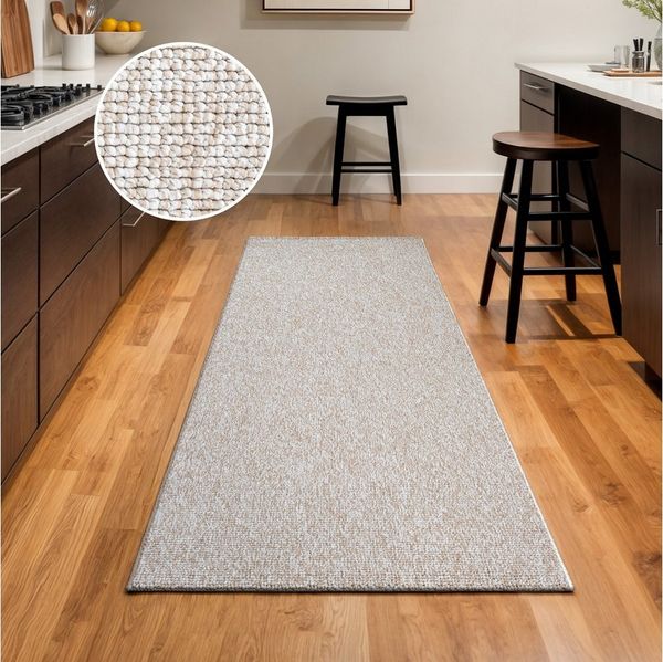 Sanat Teppich Lora Plus, auch als Läufer, rechteckig, Höhe: 5 mm, Kurzflor, uni, gekettelt, Wohnzimmer, Kinderzimmer