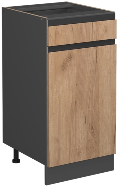 Küchenunterschrank R-Line Goldkraft Eiche 40 cm J-Shape, ohne Arbeitsplatte Vicco