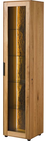 Vitrine Wildeiche 46x43x203 natur geölt LINDAU #20