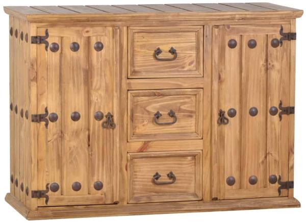 MiaMöbel Mexico Sideboard Massivholz Pinie Landhaus Mexiko Möbel Mexikanisch