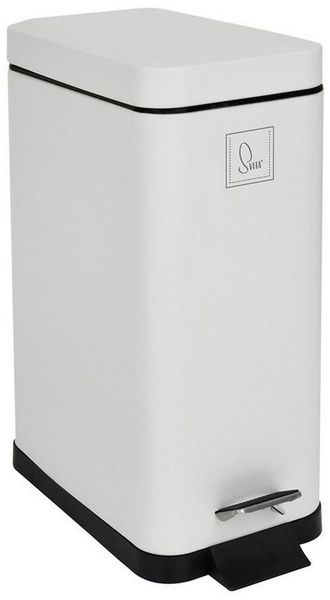 SVITA Mülleimer STM10, Treteimer, Softclose-Funktion, 18L, Pulverbeschichteter Stahl, Weiß