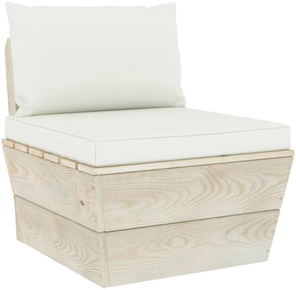 vidaXL Palettenkissen 2-tlg. Cremeweiß Oxford-Gewebe 315054