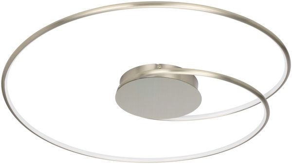 Novel 'COLUMBIA' LED-Deckenleuchte, Aluminium nickel, 67 x 10 cm, warmweiß 3000K
