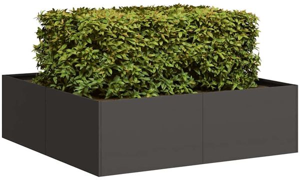 vidaXL Pflanzkübel Schwarz 100x100x30 cm Stahl 860808