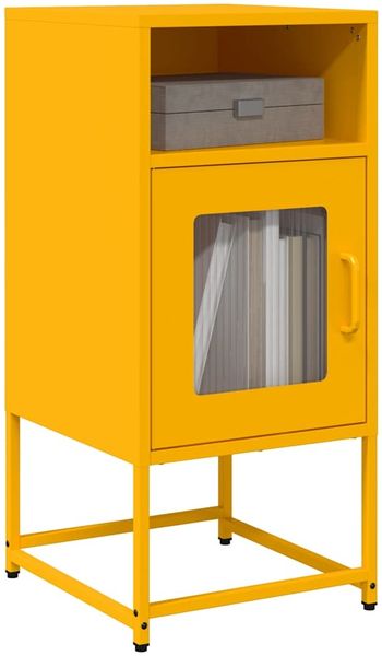 vidaXL Nachttisch Senfgelb 36x39x78 cm Kaltgewalzter Stahl 853413