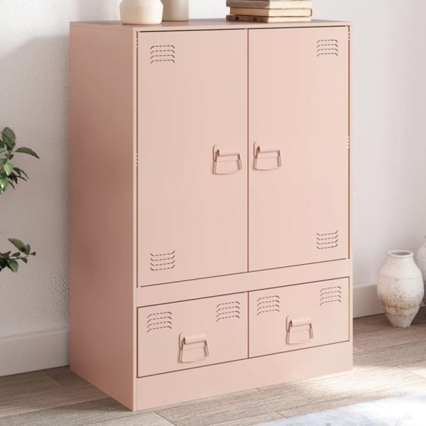vidaXL Highboard Rosa 67x39x95 cm Stahl 841806