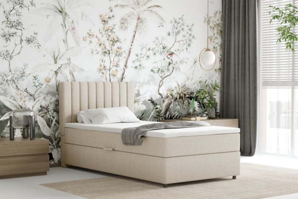 PANDA MÖBEL GmbH Boxbett Everest, 90x200, 100x200, 120x200, Boxbett mit Bettkasten und Topper