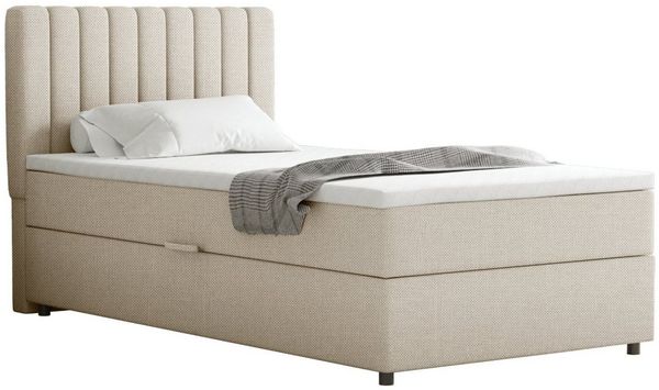 PANDA MÖBEL GmbH Boxbett Everest, 90x200, 100x200, 120x200, Boxbett mit Bettkasten und Topper
