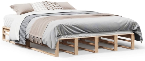 vidaXL Massivholzbett ohne Matratze 150x200 cm Kiefernholz 850845
