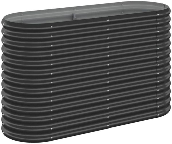 vidaXL Hochbeet Verzinkter Stahl 114x40x68 cm Anthrazit 318891 Bild 2