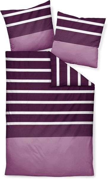 Janine Bettwäsche J. D, Mako-Satin, 2 teilig, Bettwäsche im Streifen-Design in verschiedenen Qualitäten