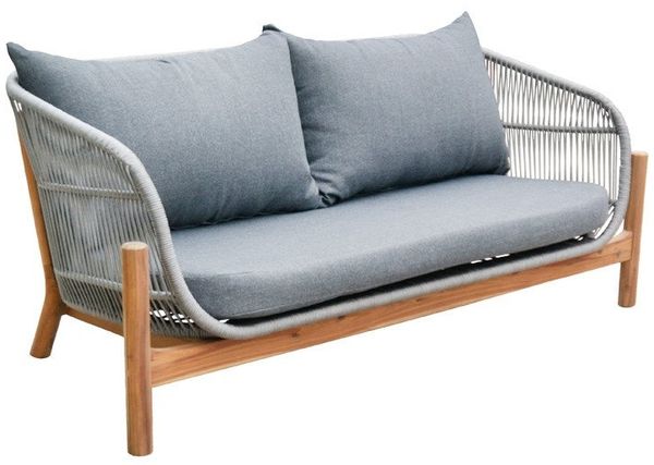 riess-ambiente Loungeset ROPE grau / natur · 1x Sofa · 2x Sessel · 1x Tisch, (Set, 4-tlg), Gartenmöbel · Massivholz · Aluminium · Terrasse · Balkonset · Outdoor Bild 3